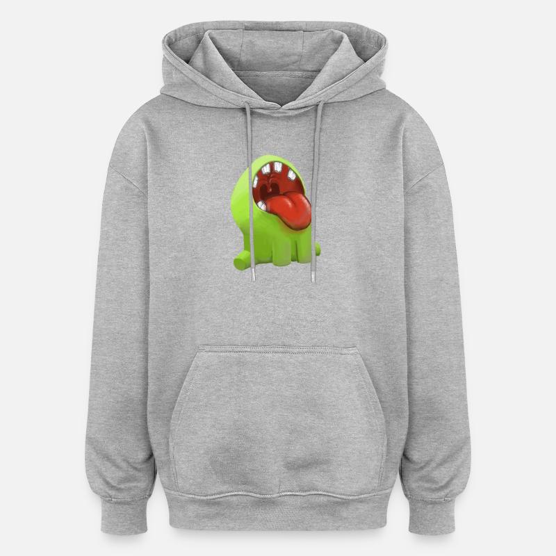 Gnome - Sweat à capuche oversize unisexe - gris chiné