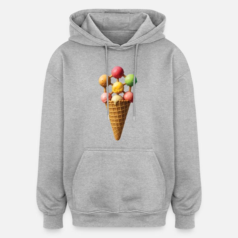FROZEN ATOMS - Belgium - Oversized Unisex Hoodie - heather grey
