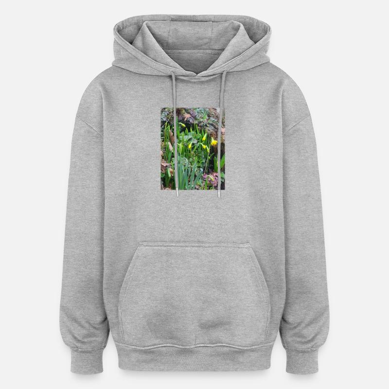 EC Flowers I Daffodil I Gift I Spring - Oversized Unisex Hoodie - heather grey