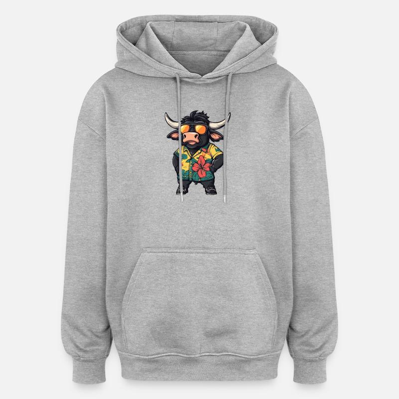 Taurus Comic Vacation - Oversized Unisex Hoodie - heather grey