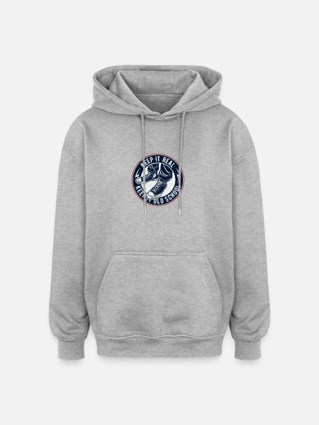 Keep It Oldschool - Oversized Unisex Hoodie - heather grey