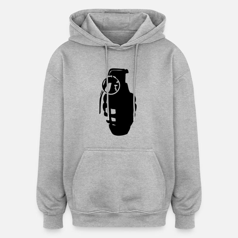 grenade - Sweat à capuche oversize unisexe - gris chiné