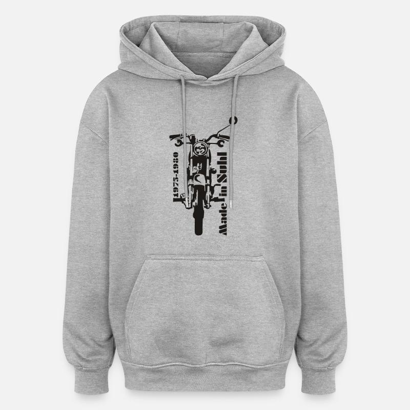 Simson s50 Front - Oversized Unisex Hoodie - Grau meliert
