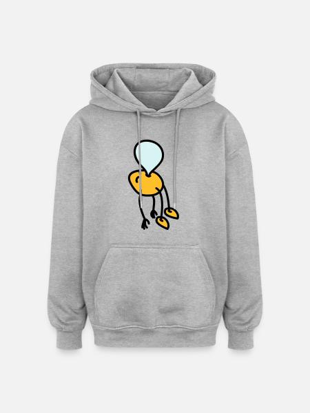 chewing_gum_man - Oversized Unisex Hoodie - heather grey