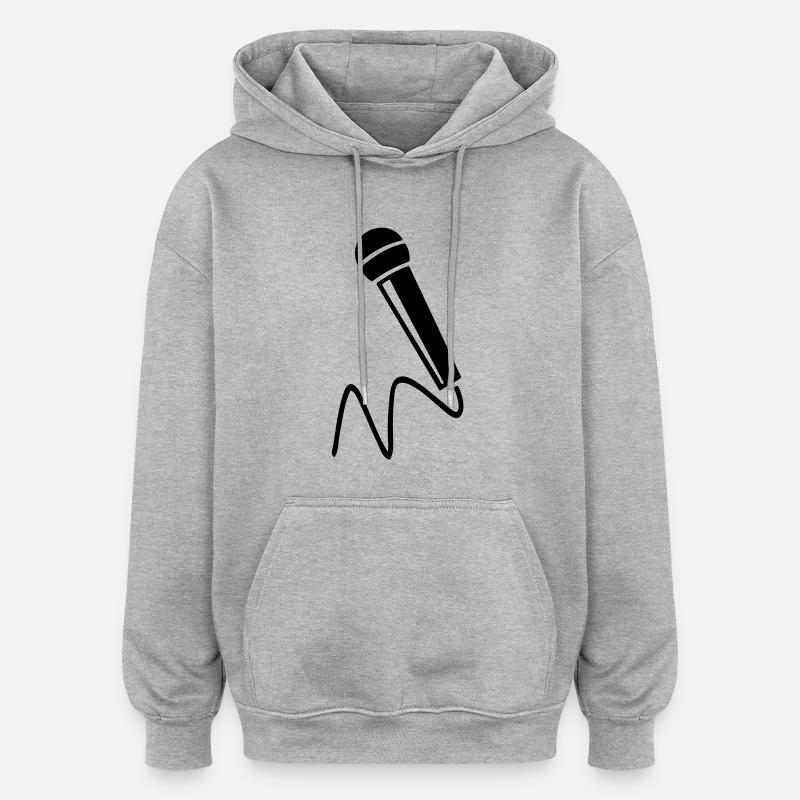 micro - Oversized Unisex Hoodie - heather grey