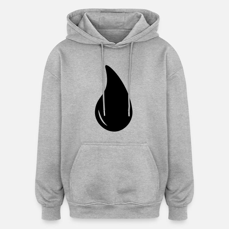 Träne - Oversized Unisex Hoodie - Grau meliert