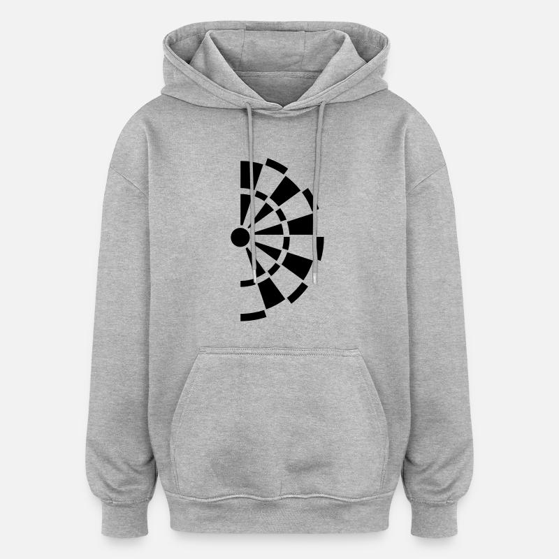 Jeu de fléchettes - Sweat à capuche oversize unisexe - gris chiné