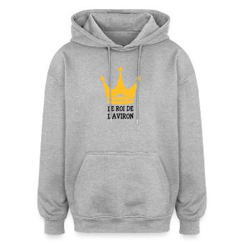 Rowing / Rower / Rudern / Ruderer - Oversized Unisex Hoodie - Grau meliert - Vorne - Noah (186cm)