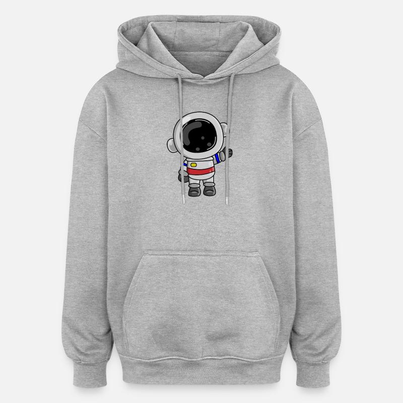 Astronaute Cosmos Spaceman Space - Sweat à capuche oversize unisexe - gris chiné