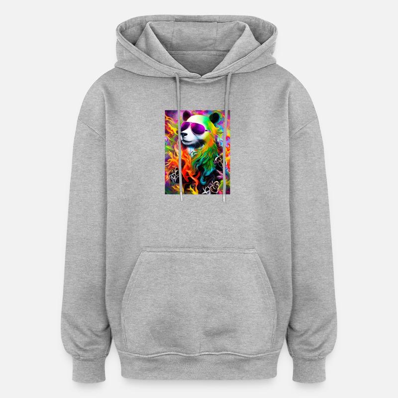 Lunettes de soleil Rainbow Panda - Sweat à capuche oversize unisexe - gris chiné