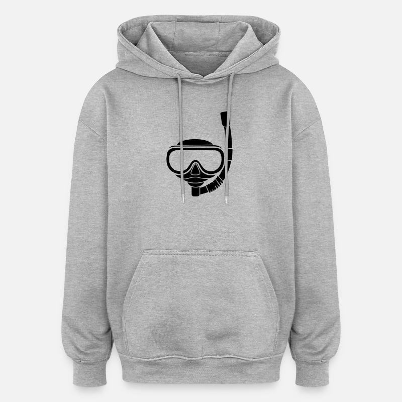 Masque de plongée - Sweat à capuche oversize unisexe - gris chiné