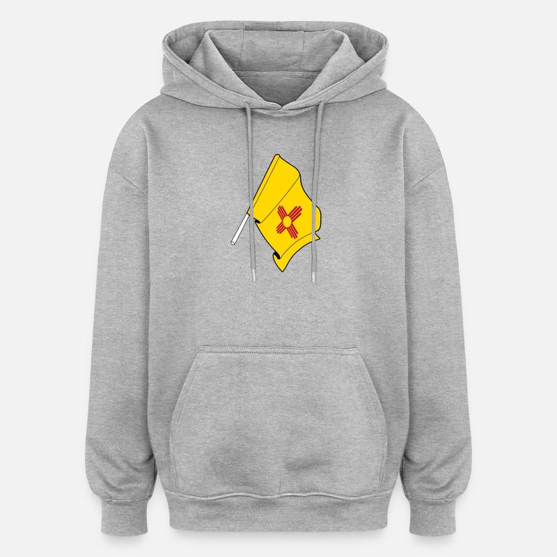 Drapeau du Nouveau-Mexique - Sweat à capuche oversize unisexe - gris chiné