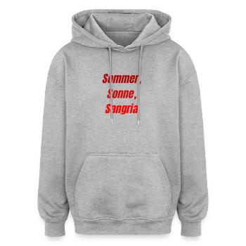 Summer Sun Sangria Design - Oversized Unisex Hoodie - heather grey - Front - Noah (186cm)