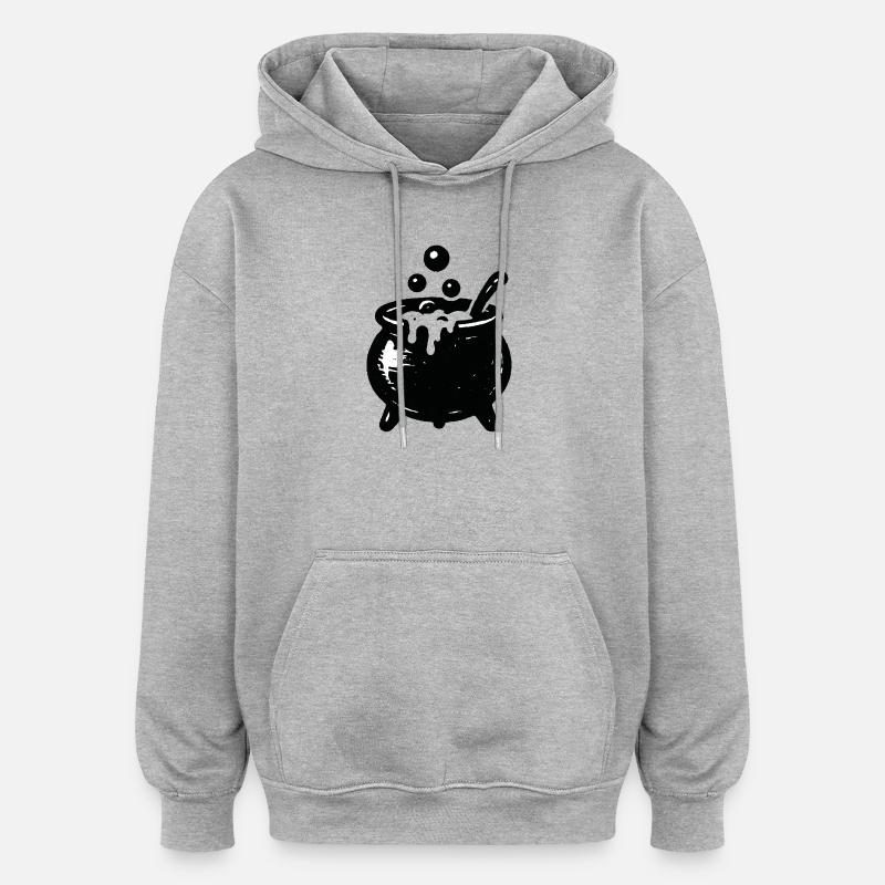 Witch's Cauldron Bubble Magic - Oversized Unisex Hoodie - heather grey