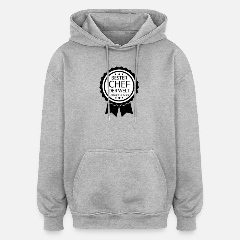Bester Chef Dankeschön Geschenk Abschied Spruch - Oversized Unisex Hoodie - heather grey