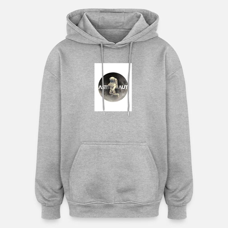 Astronaut - Sweat à capuche oversize unisexe - gris chiné