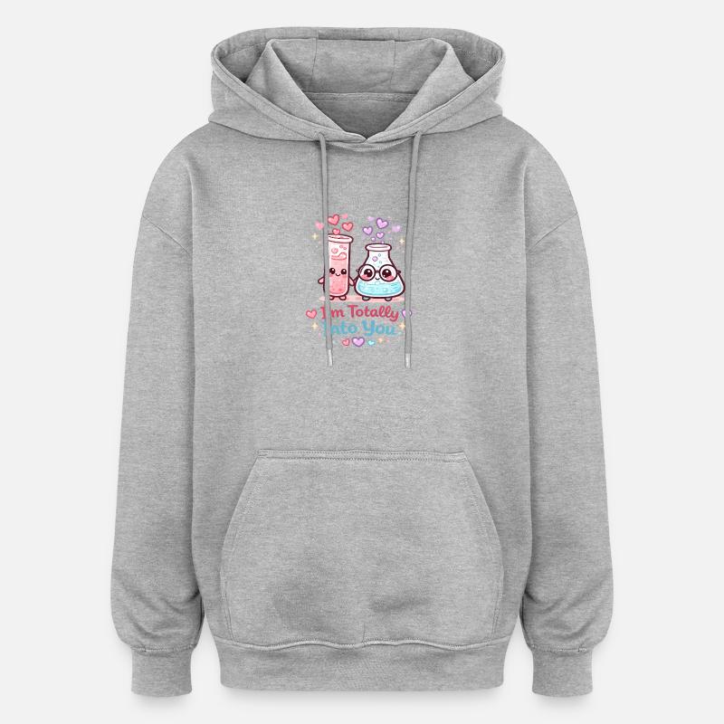 Duo de Beakers totalement dans toi - Sweat à capuche oversize unisexe - gris chiné