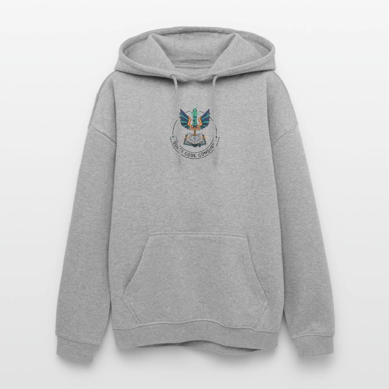 Quest. Code. Conquer Emblem Oversized Unisex Hoodie