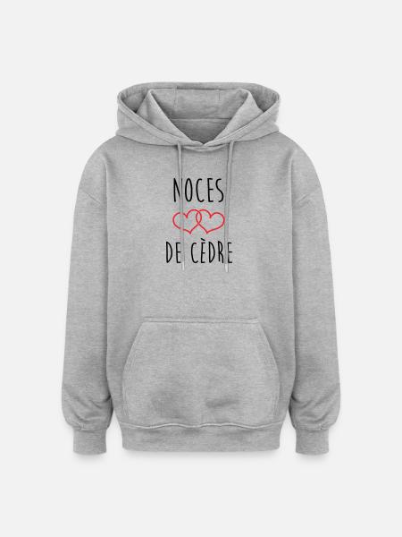 Zedernhochzeit – 49 Jahre Ehe - Oversized Unisex Hoodie - Grau meliert