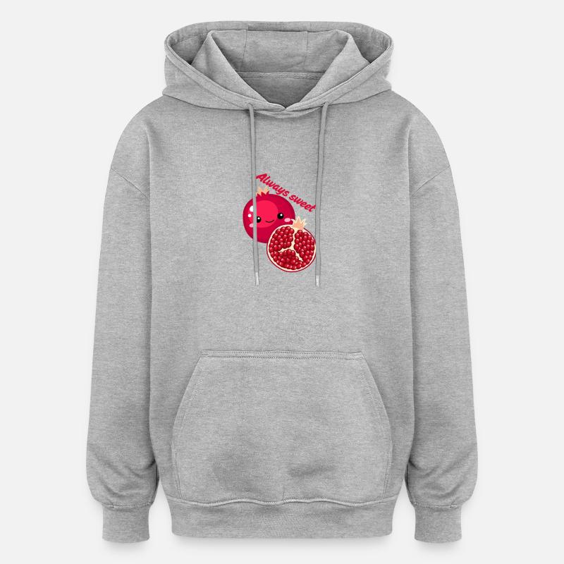 Charme Toujours Doux à la Grenade - Sweat à capuche oversize unisexe - gris chiné