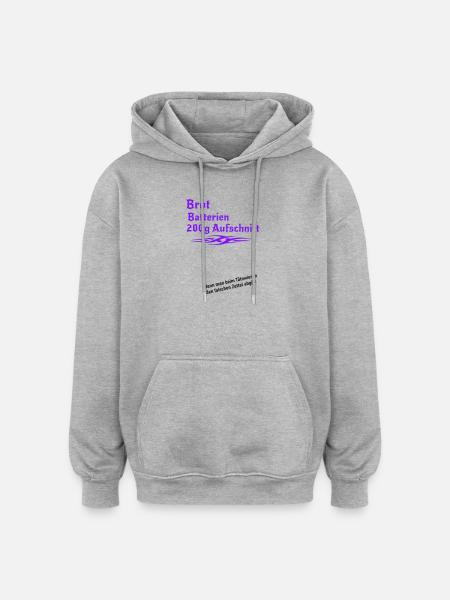 Tattoo falscher Zettel - Oversized Unisex Hoodie - Grau meliert