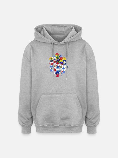 Lateinamerikanischer Widerstand - Oversized Unisex Hoodie - Grau meliert