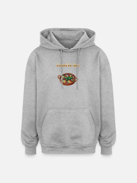 Food Is Art ... Ratatouille - Oversized Unisex Hoodie - heather grey
