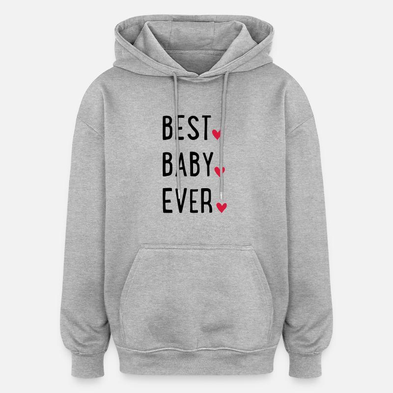 bébé - Sweat à capuche oversize unisexe - gris chiné