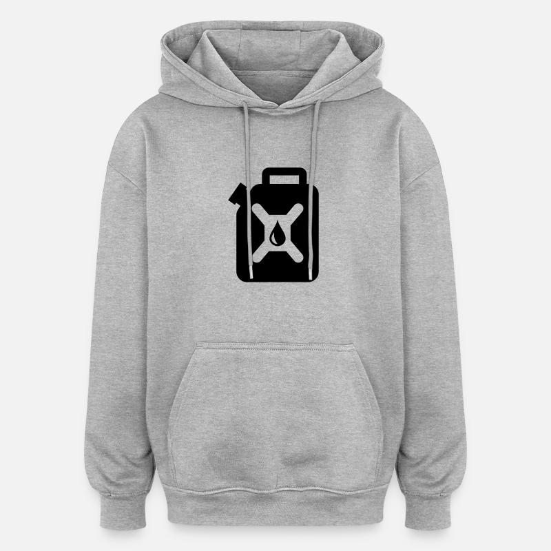 Bidons d'essence - Sweat à capuche oversize unisexe - gris chiné