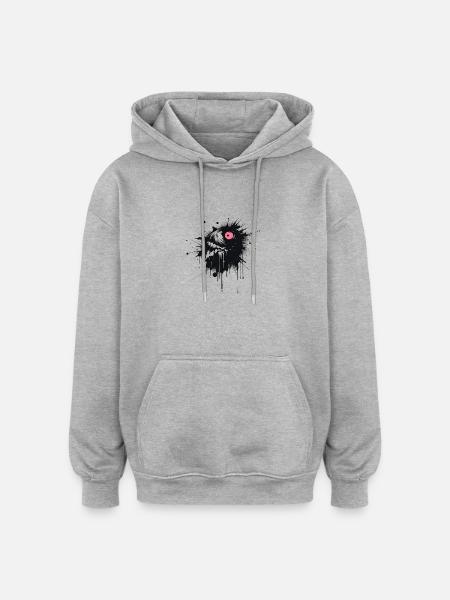 Kunstauge - Oversized Unisex Hoodie - Grau meliert
