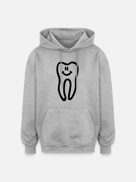 zahn_smiley__f1 - Oversized Unisex Hoodie - heather grey