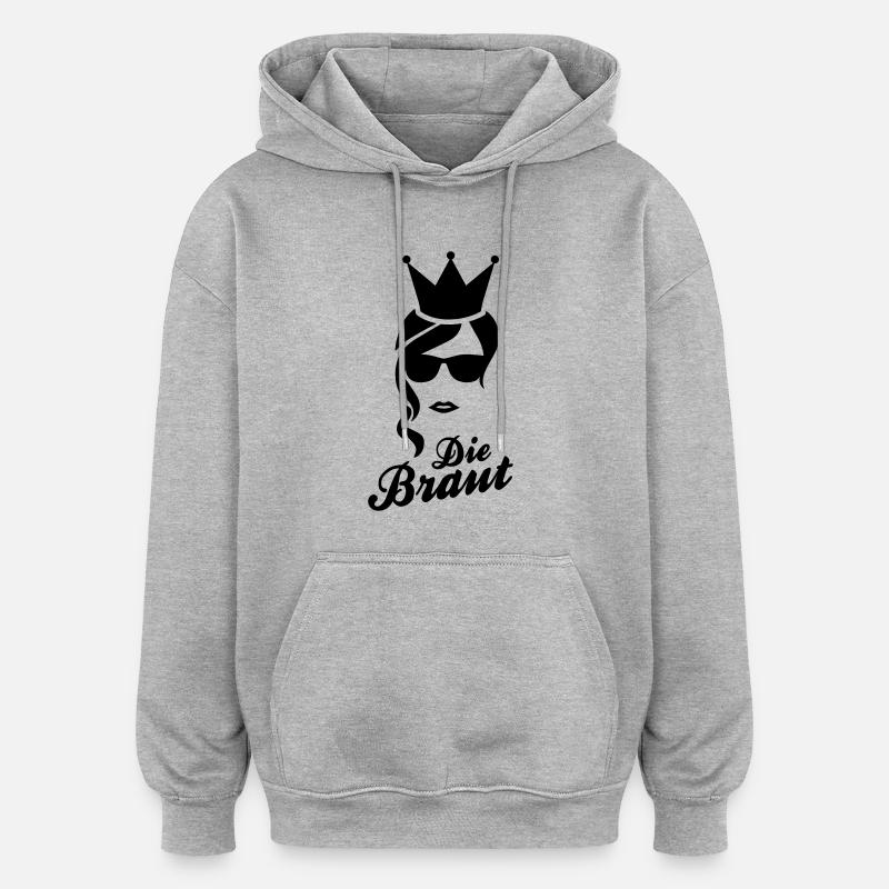 Die Braut - Junggesellinnenabschied - Oversized Unisex Hoodie - Grau meliert