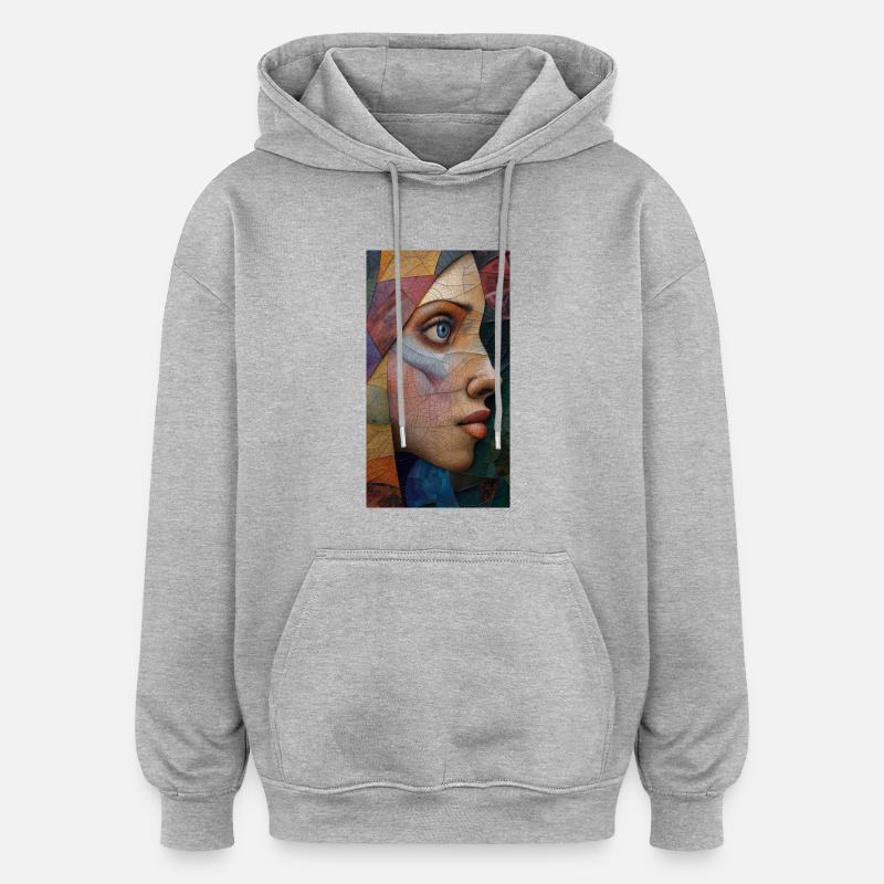 Conscience féminine - Sweat à capuche oversize unisexe - gris chiné