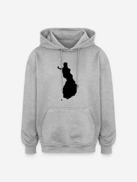 Finland - Oversized Unisex Hoodie - heather grey