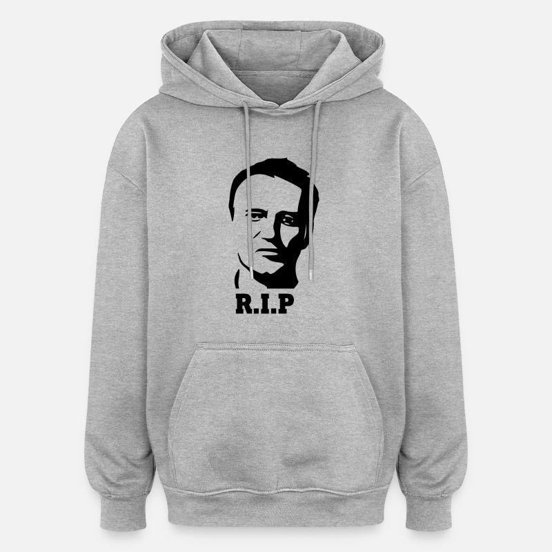 Alexei Navalny - Sweat à capuche oversize unisexe - gris chiné