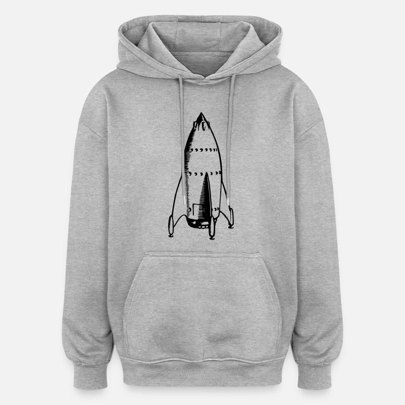 vaisseau spatial - Sweat à capuche oversize unisexe - gris chiné