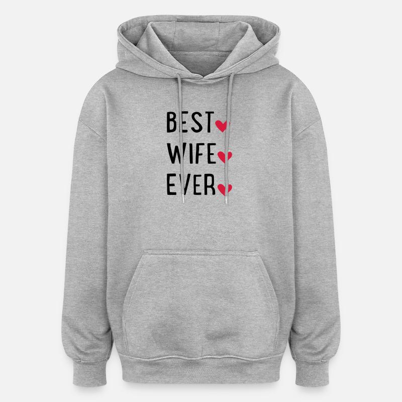 Épouse - Sweat à capuche oversize unisexe - gris chiné