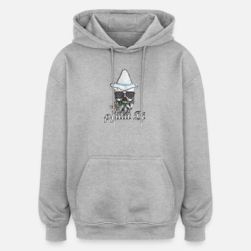 crâne et os croisés de Bayer - Sweat à capuche oversize unisexe - gris chiné