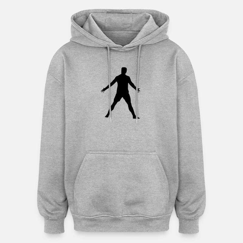 Cristiano pose - Oversized Unisex Hoodie - heather grey
