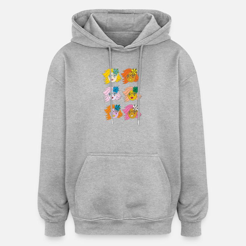 Filles d’été - Sweat à capuche oversize unisexe - gris chiné