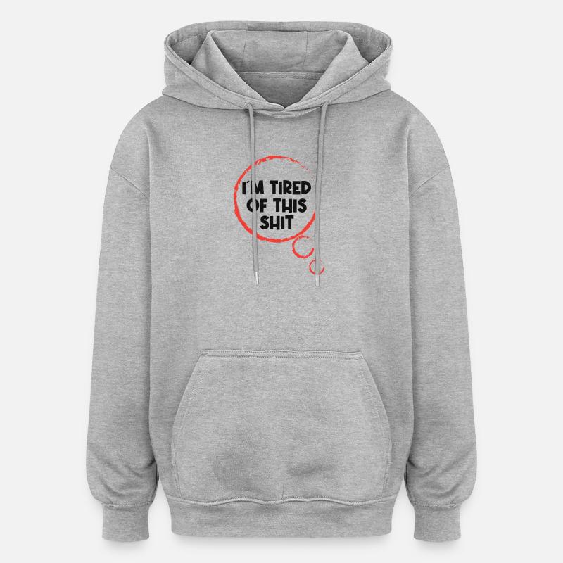 Gleichgültig Statement Ist Mir Egal - Oversized Unisex Hoodie - Grau meliert