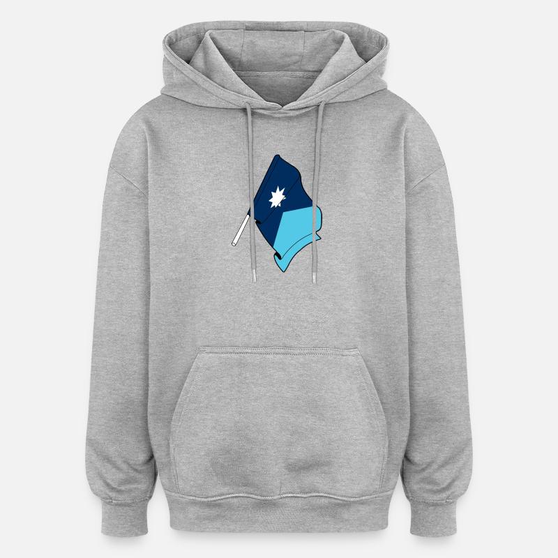 Drapeau de l’État du Minnesota USA - Sweat à capuche oversize unisexe - gris chiné