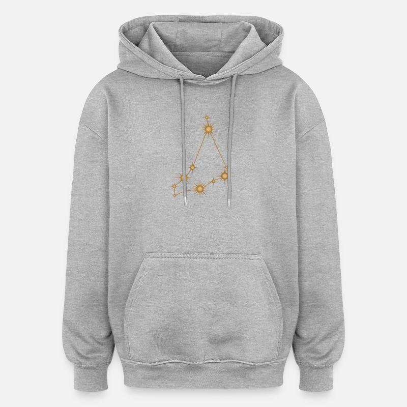 Sternbild Steinbock Sternzeichen Sternzeichen - Oversized Unisex Hoodie - Grau meliert