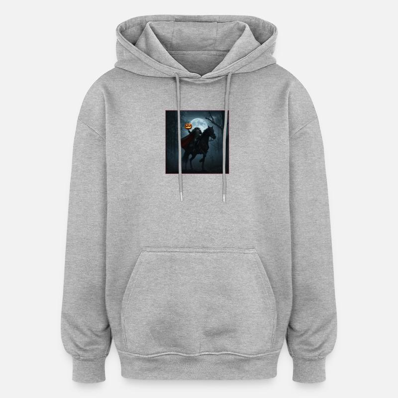 Cavalier sans tête - Sweat à capuche oversize unisexe - gris chiné