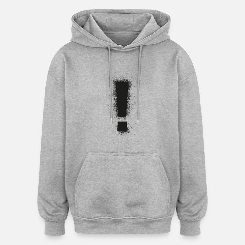 ! - Sweat à capuche oversize unisexe - gris chiné