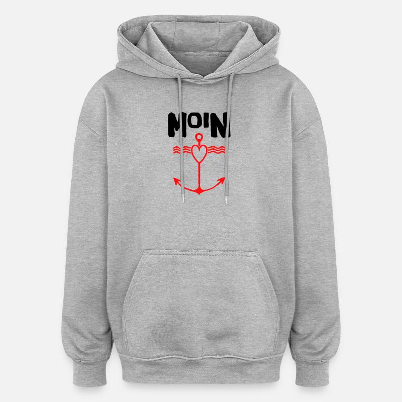 Projet de conception Moin Anker - Sweat à capuche oversize unisexe - gris chiné