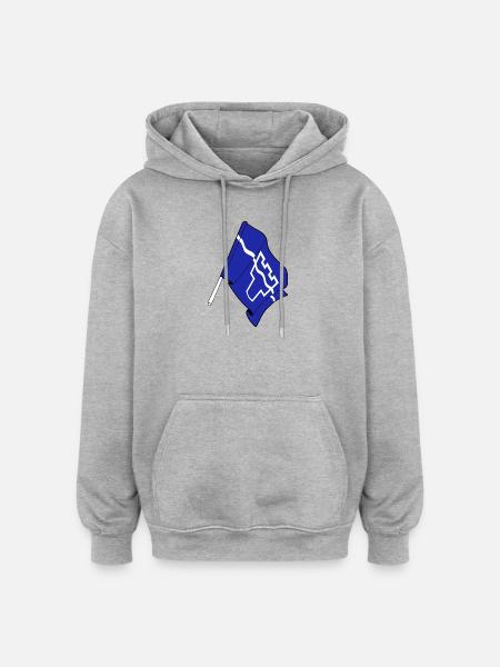 Flag of Tyne and Wear - Oversized Unisex Hoodie - heather grey