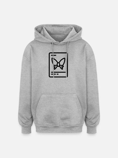 Collectible Game Card - Oversized Unisex Hoodie - heather grey