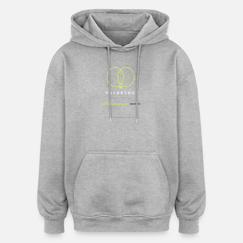 BRAIN.EXE IS LOADING - Oversized Unisex Hoodie - heather grey