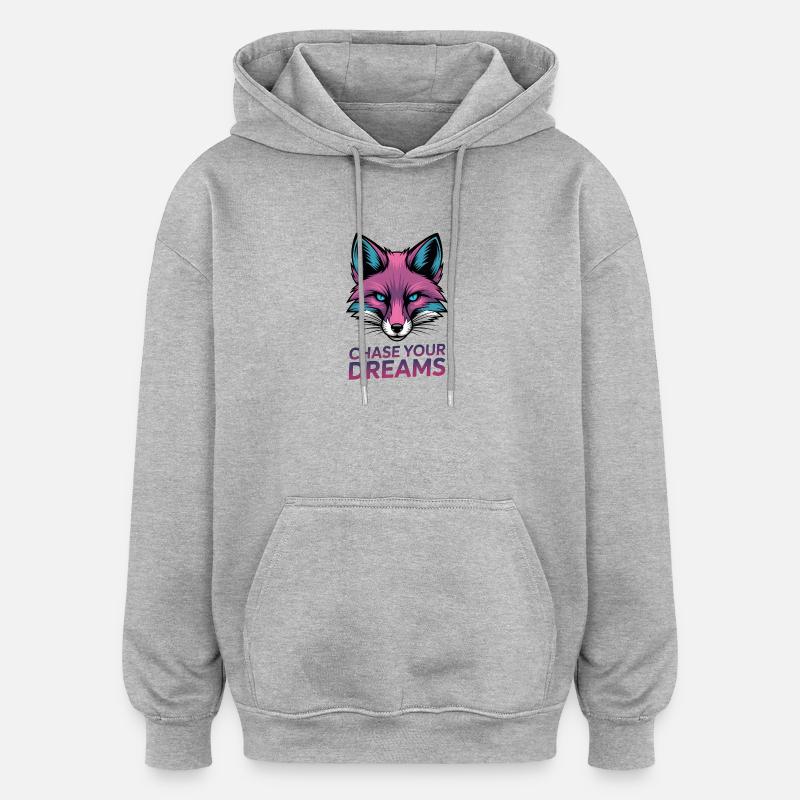 Fuchs-Jagd-Träume - Oversized Unisex Hoodie - Grau meliert